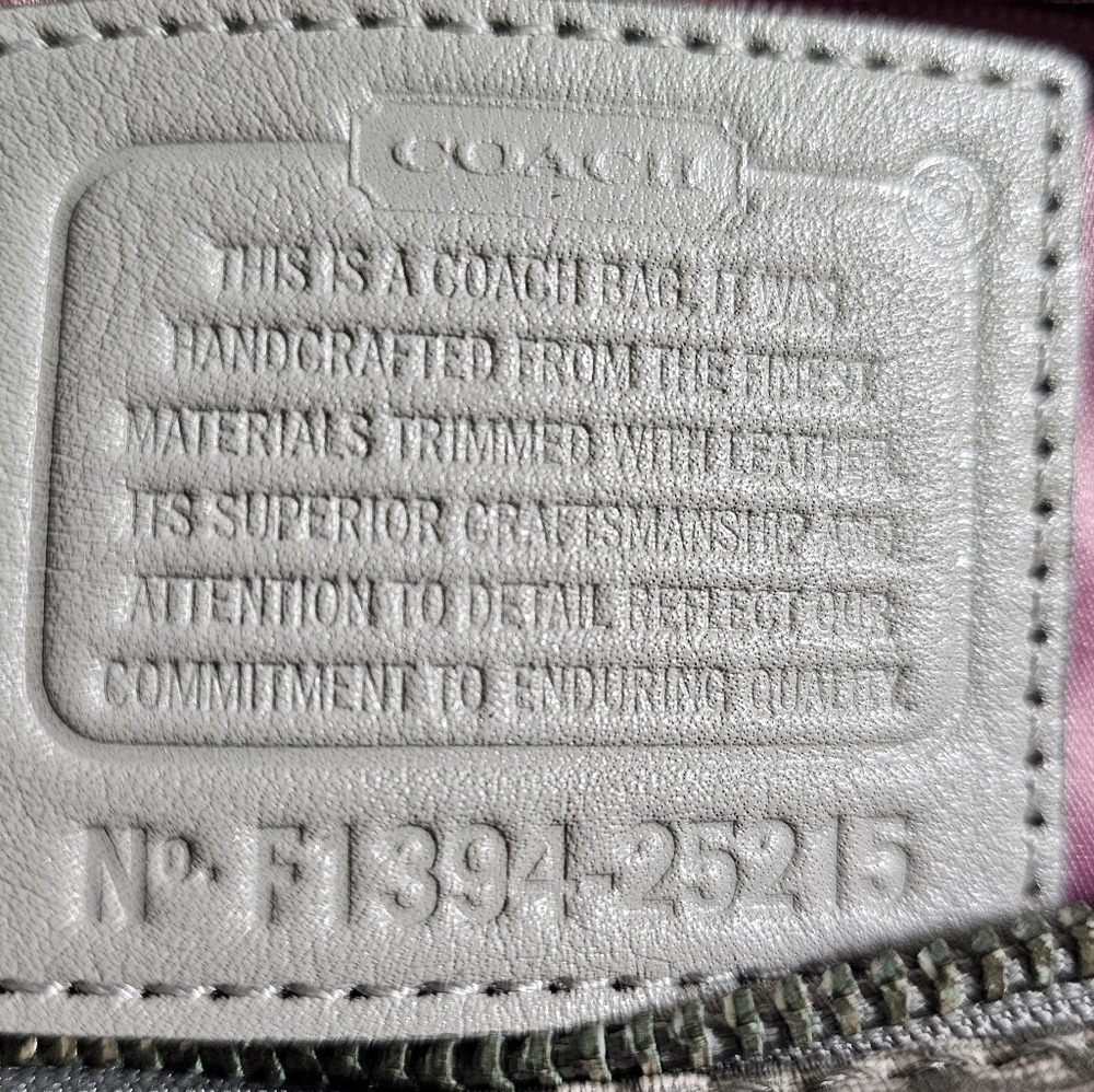 COACH Madison Madeline East/West Op Art Fabric Gray Signature Satchel/Crossbody - Picture 11 of 13
